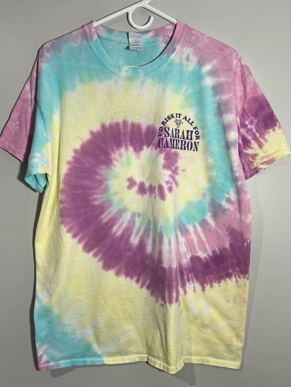 Barstool I’d Risk It All For Sarah Cameron Outer Banks Tie Dye T-Shirt Adult L
